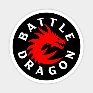 Red Battle Dragon Vector Art Design Magnet